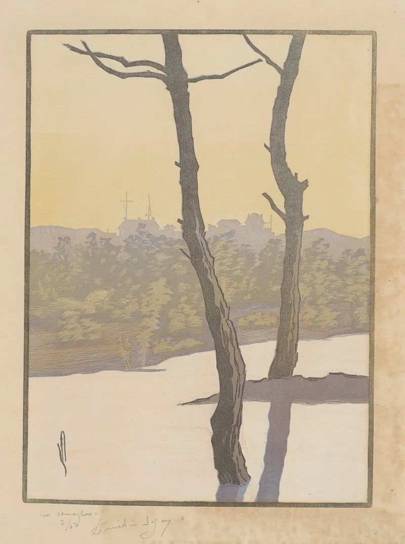 Le Semaphore Du Touquet by Amédée Joyau - Canvas Print