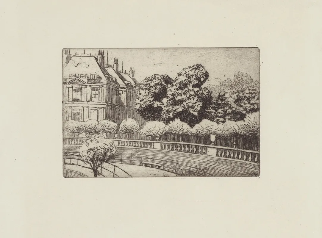 Le Senat Vu Du Luxembourg by Félix Vallotton - Canvas Print