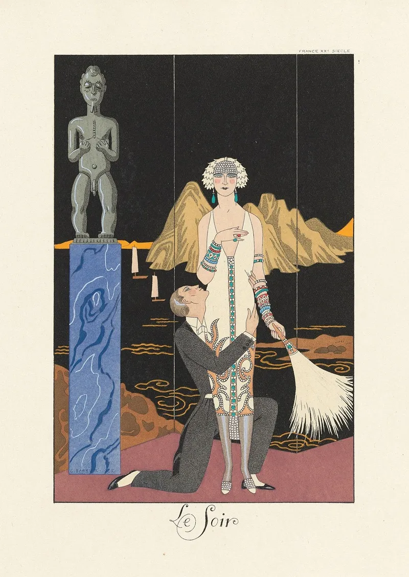 Le Soir Evening by George Barbier - Canvas Print