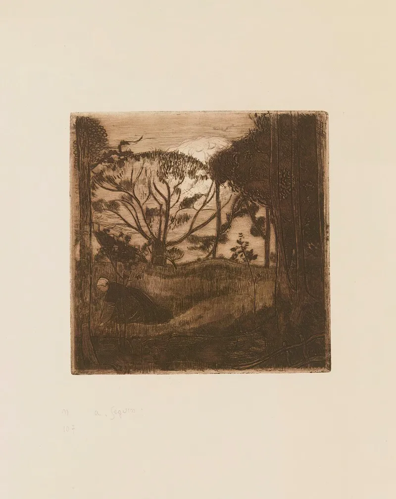 Le Soir Ou La Glaneuse by Armand Seguin - Canvas Print