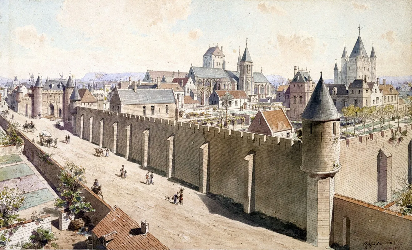 Le Temple En 1450 by Fédor Hoffbauer - Canvas Print