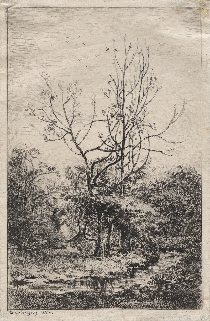 Le Verger 5 by Charles François Daubigny - Canvas Print