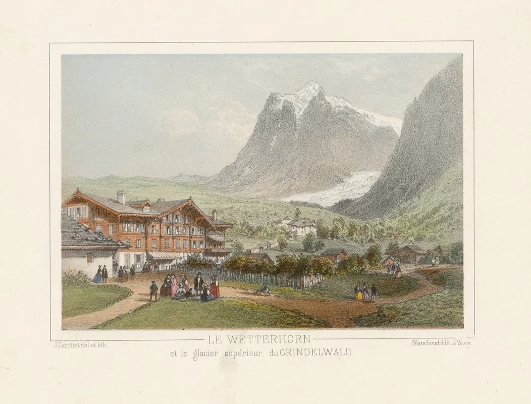 Le Wetterhorn Et Le Glacier Superieur Du Grindelwald