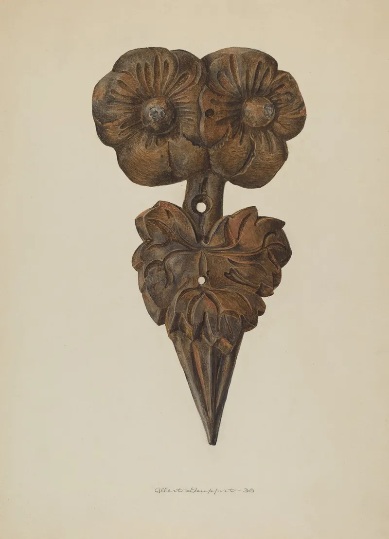 Leaf Finial by Albert Geuppert - Canvas Print