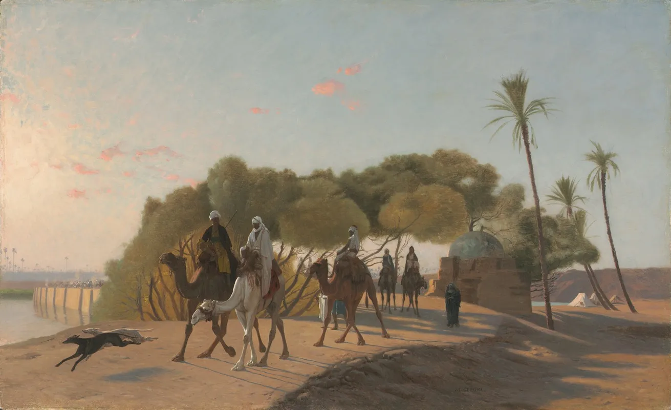 Leaving The Oasis 2 by Jean-Léon Gérôme - Canvas Print