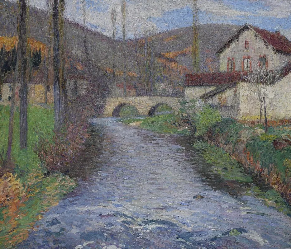 Lecole Et Le Pont Sur Le Vert A Labastide Du Vert