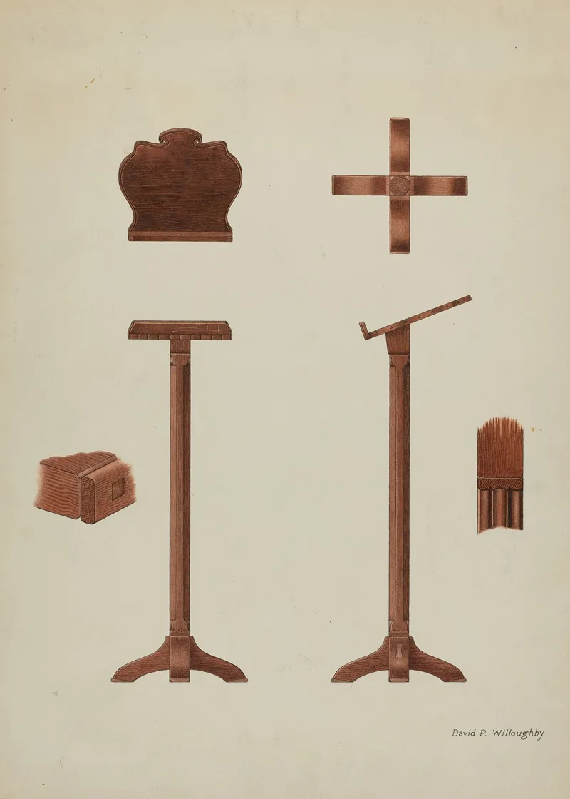 Lectern Reading Stand by David P Willoughby - Canvas Print