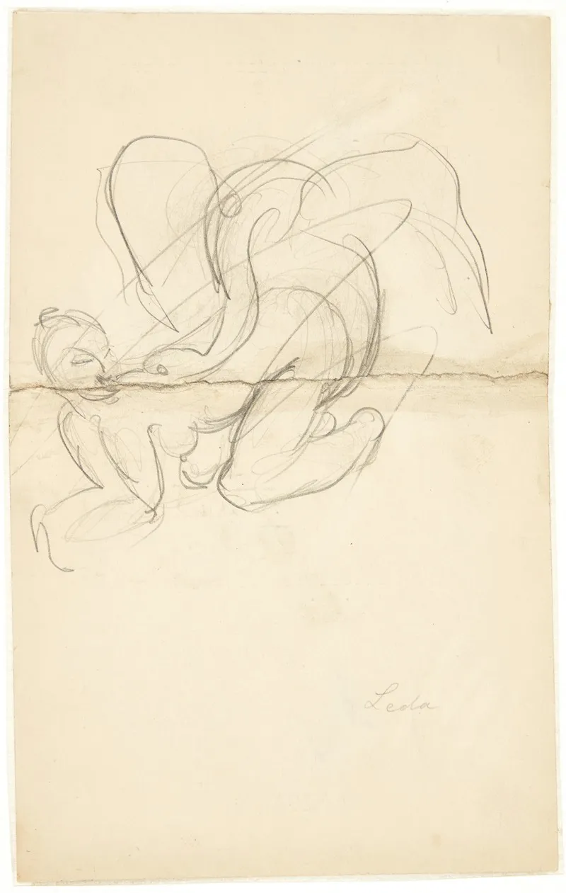 Leda Med Svanen by Kai Nielsen - Canvas Print