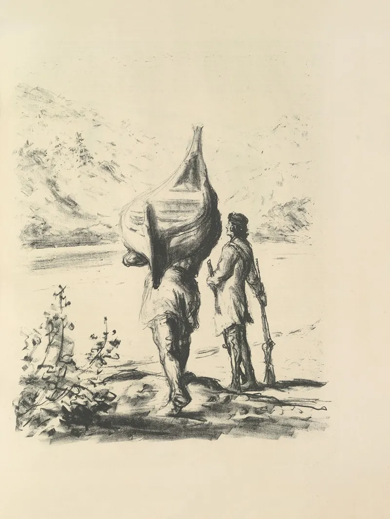 Lederstumpf Erzählungen Pl 01 by Max Slevogt - Canvas Print