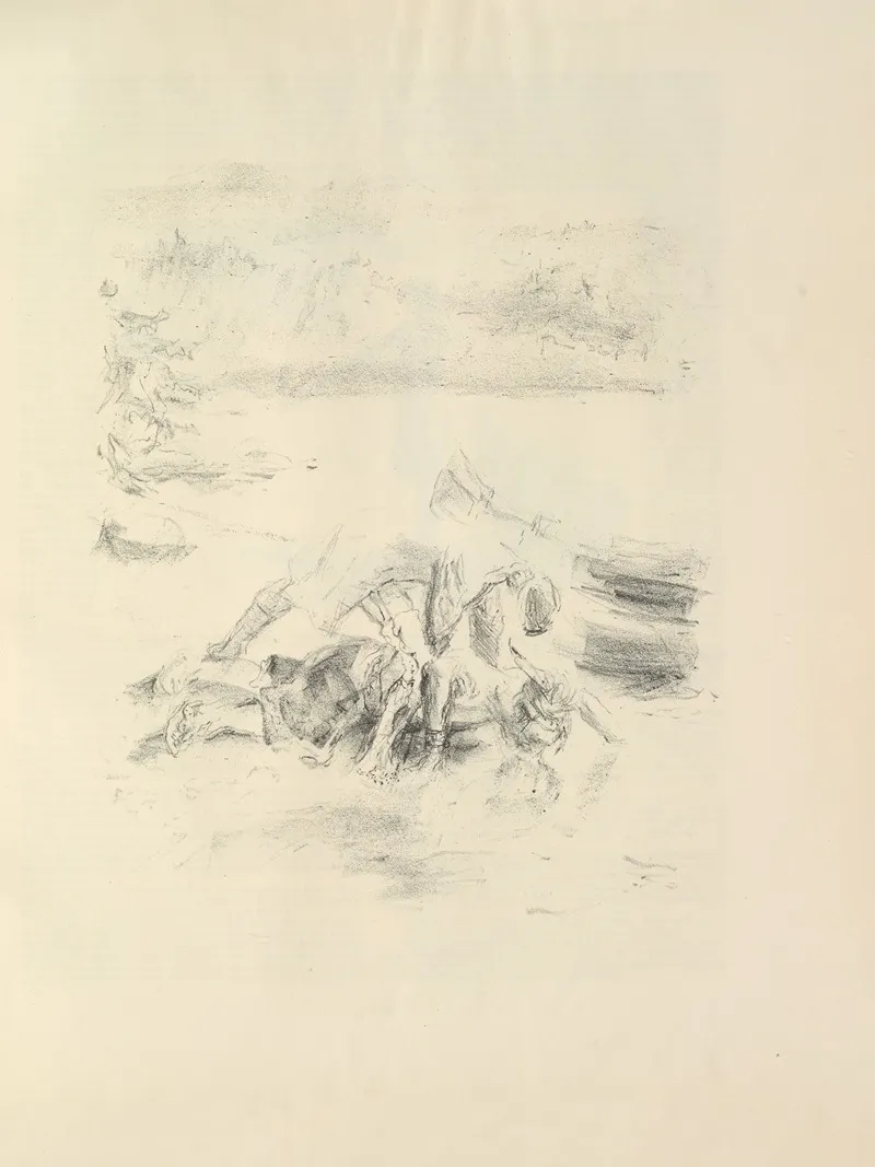 Lederstumpf Erzählungen Pl 04 by Max Slevogt - Canvas Print