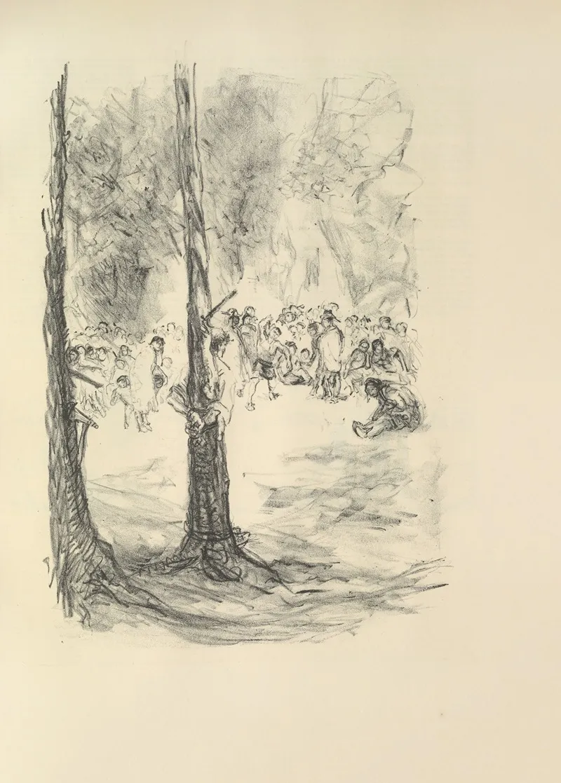 Lederstumpf Erzählungen Pl 13 by Max Slevogt - Canvas Print