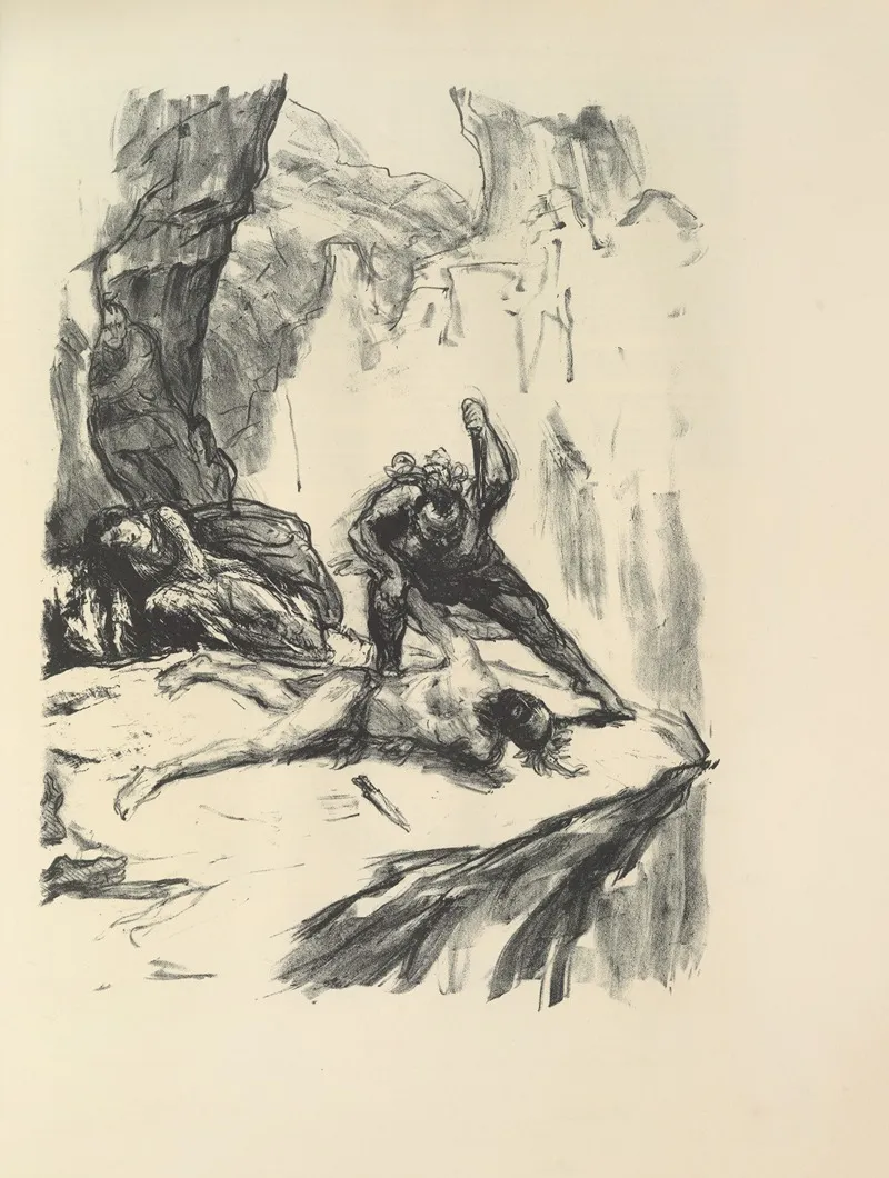 Lederstumpf Erzählungen Pl 23 by Max Slevogt - Canvas Print