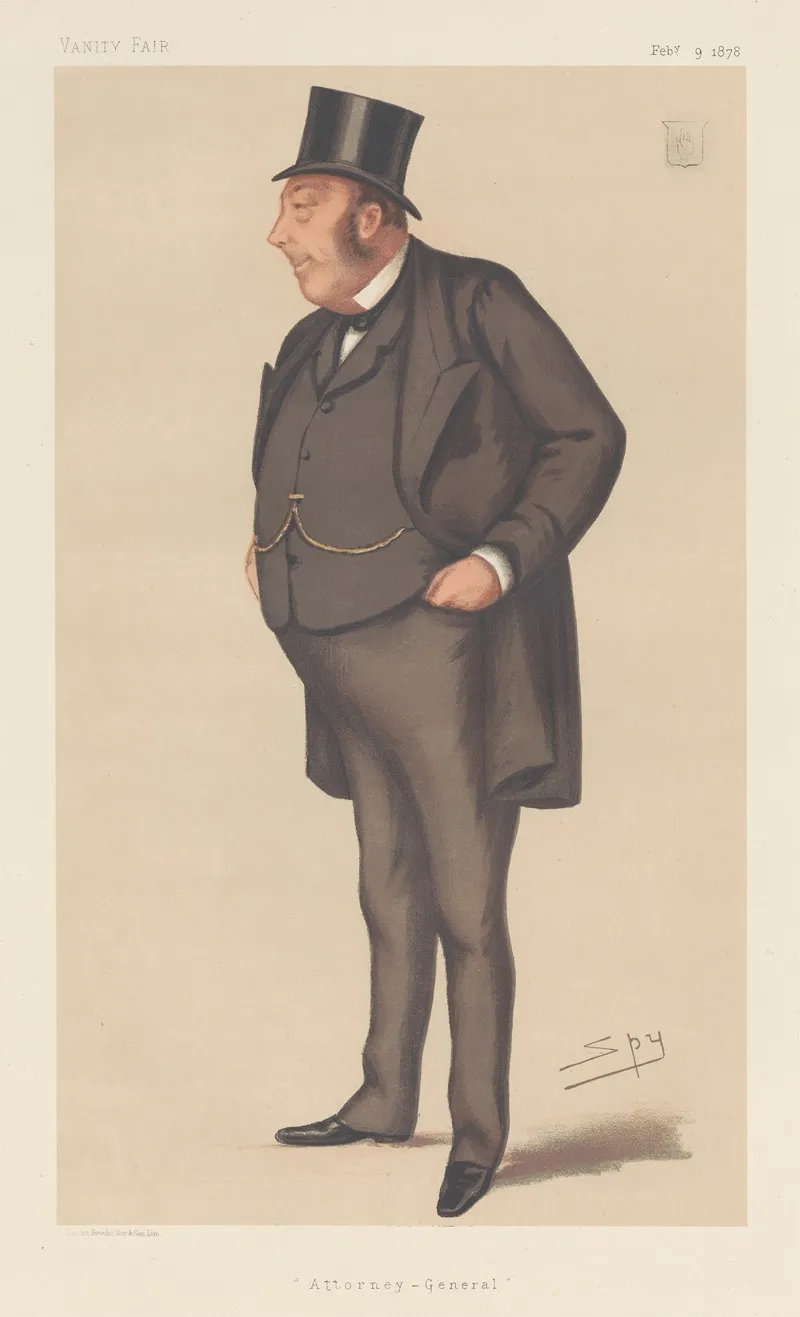Legal Attorney General John Holker February 9 1878 by Leslie Matthew Ward - Canvas Print