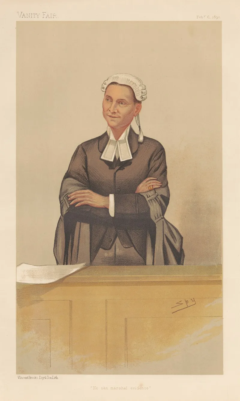 Legal He Can Marshal Evidence Charles Willie Mathews February 6 1892 by Leslie Matthew Ward - Canvas Print