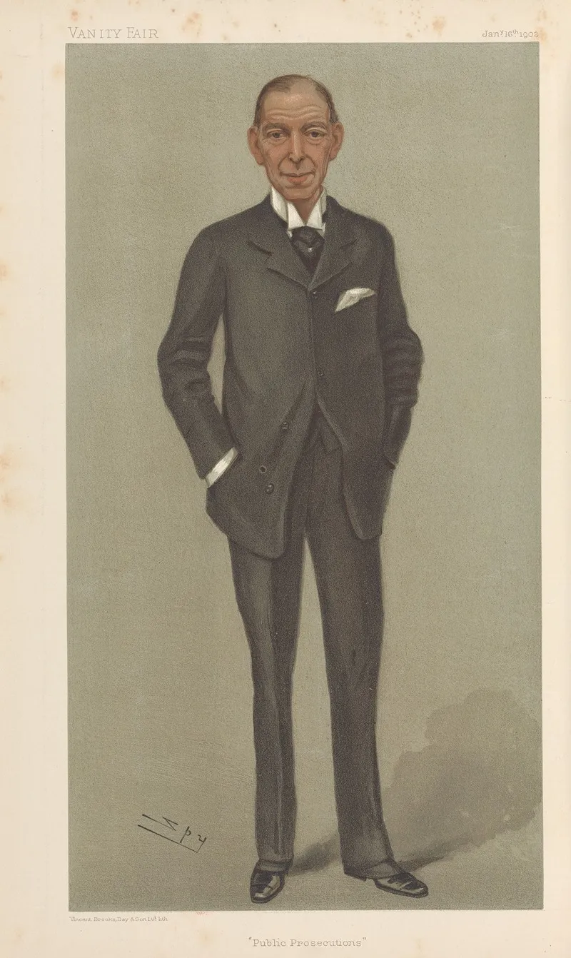 Legal Public Prosecutions Earl Of Desart His Style Then Being Sir Hamilton John Agmondesham Cuffe January 16 1902 by Leslie Matthew Ward - Canvas Print
