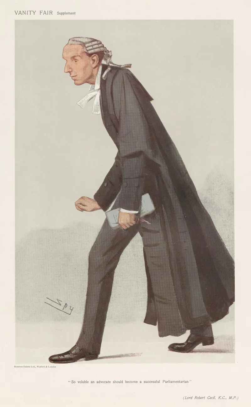 Legal So Voluble An Advocate Should Become A Successful Parliamentarian Lord Robert Cecil February 22 1906 by Leslie Matthew Ward - Canvas Print