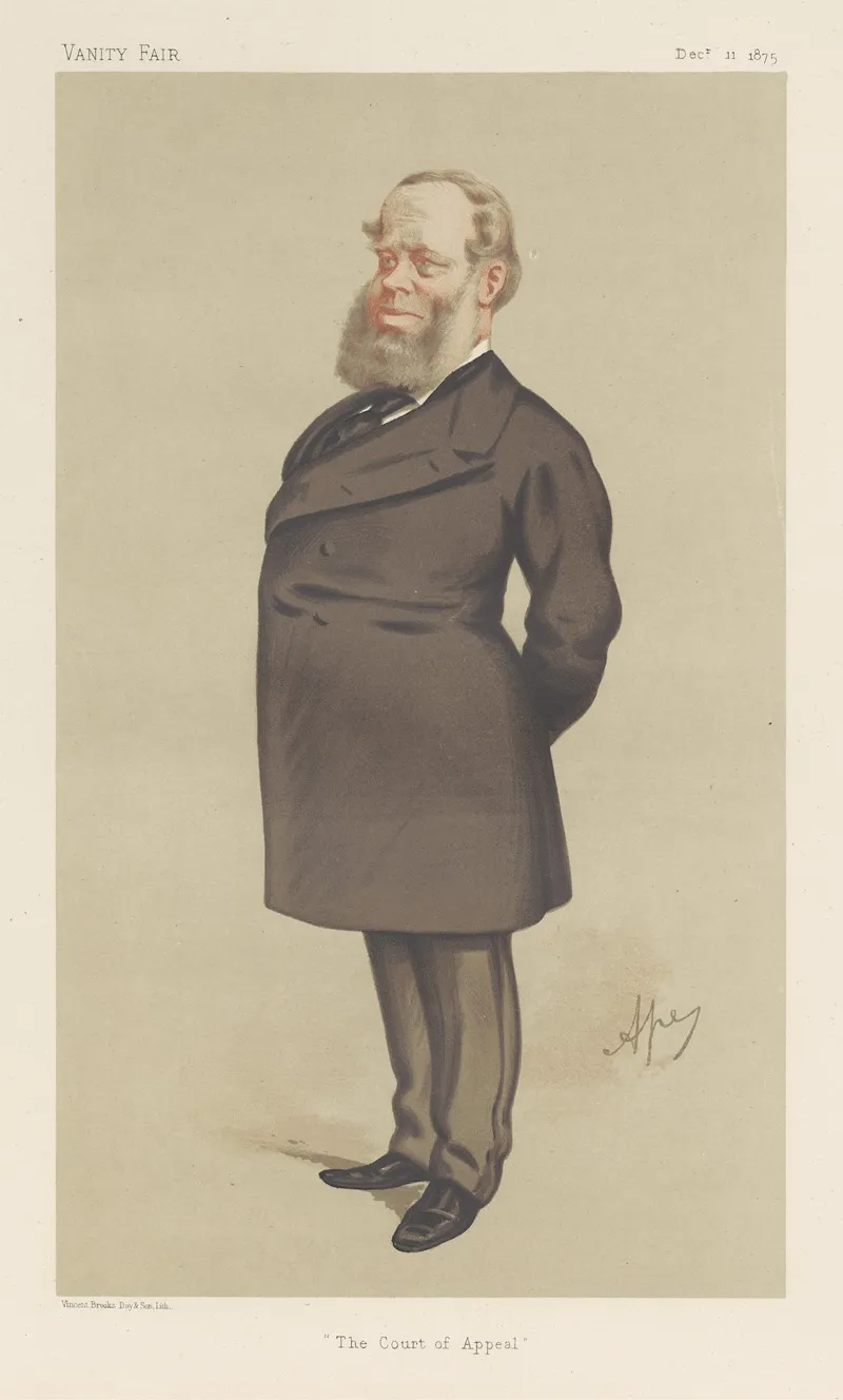 Legal The Court Of Appeal Richard Baggallay December 11 1875 by Carlo Pellegrini - Canvas Print