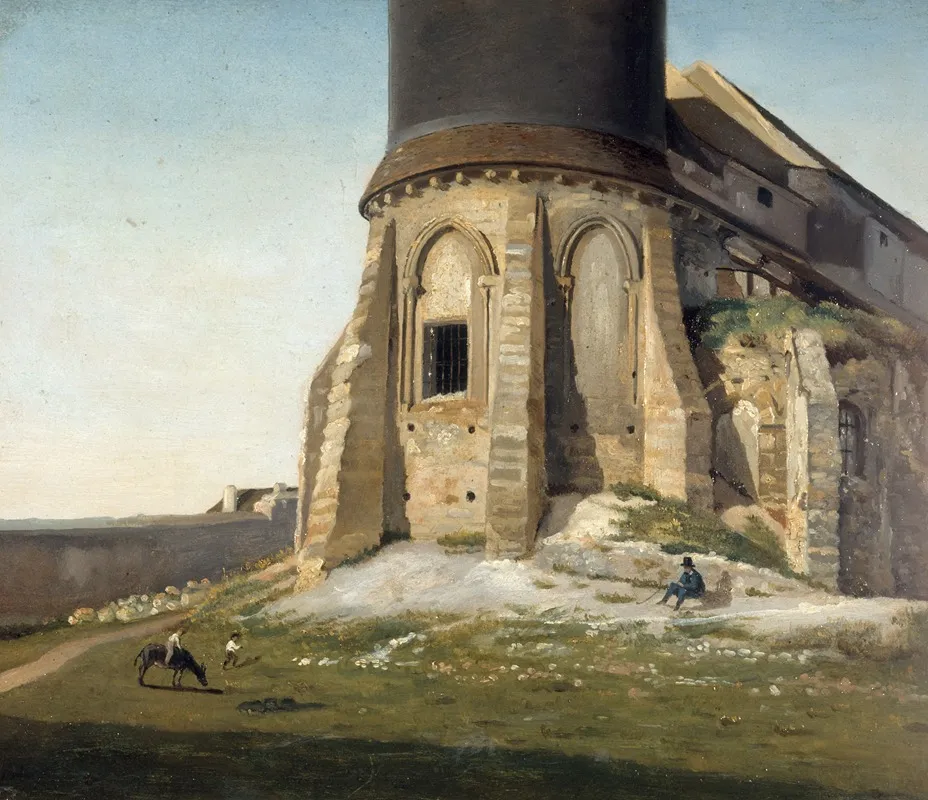 Leglise De Montmartre Avec La Tour Du Telegraphe Chappe by Etienne Bouhot - Canvas Print