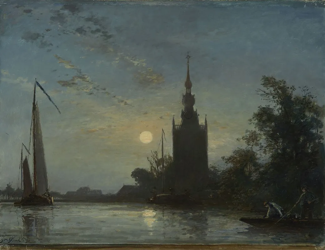 Leglise Doverschie by Johan Barthold Jongkind - Canvas Print