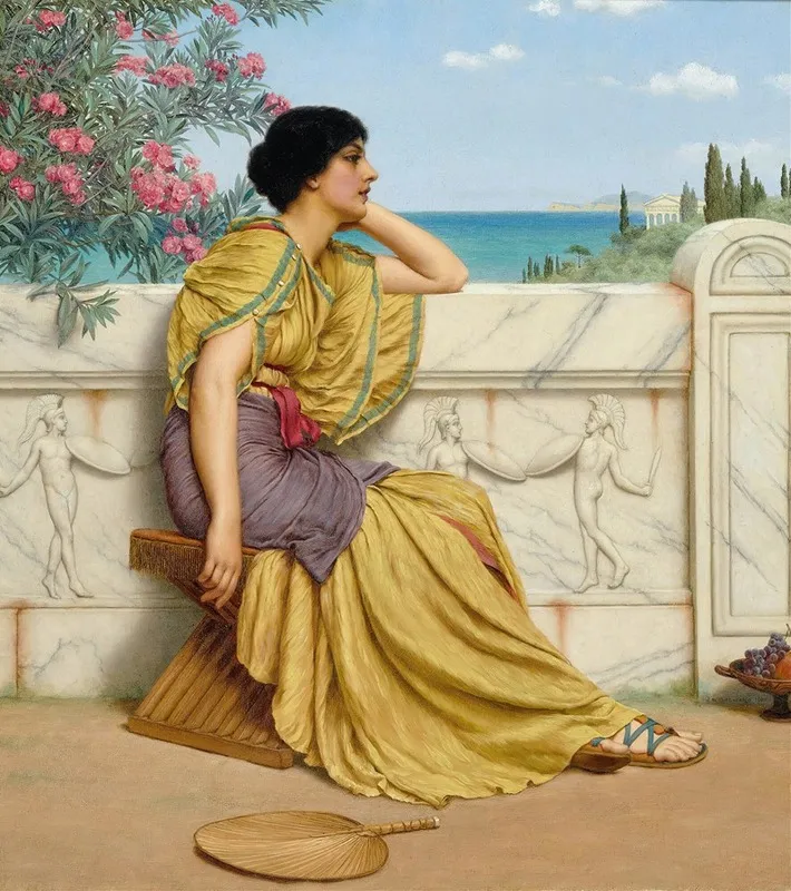 Leisure Hours by John William Godward - Canvas Print