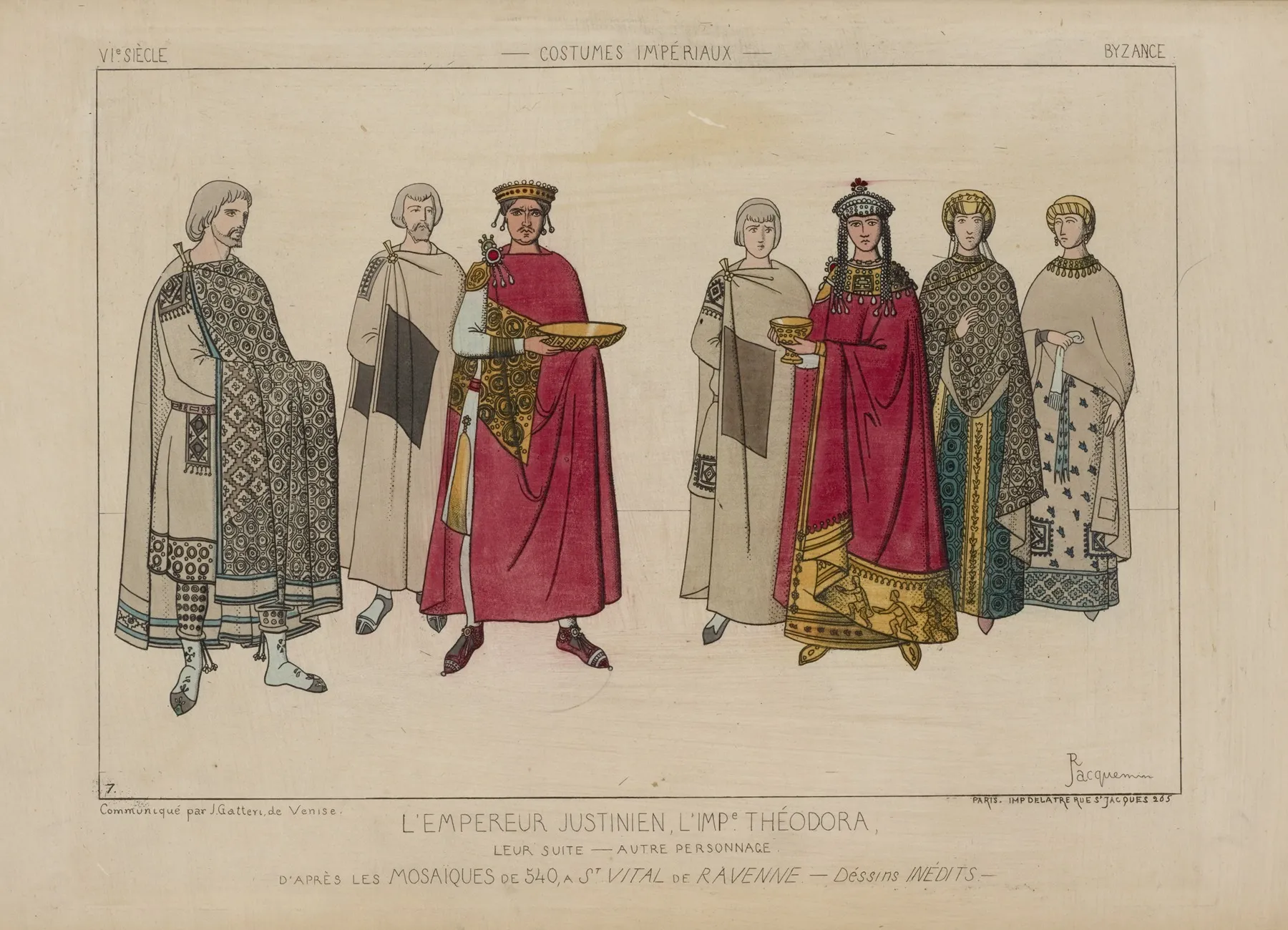 Lempereur Justinien Limperatrice Theodora Leur Suite Autre Personnage