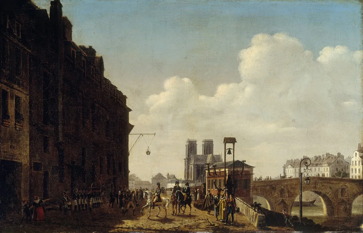 Lempereur Visitant La Halle Aux Vins Et A Leau De Vie by Etienne Bouhot - Canvas Print