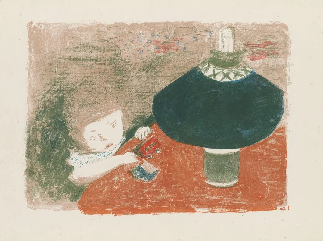 Lenfant A La Lampe by Pierre Bonnard - Canvas Print