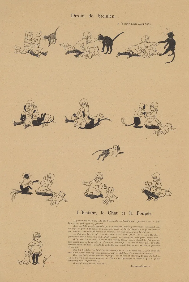 Lenfant Le Chat Et La Poupee