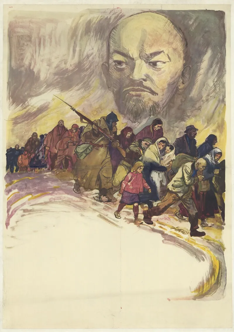 Lenin And Group Of Refugees