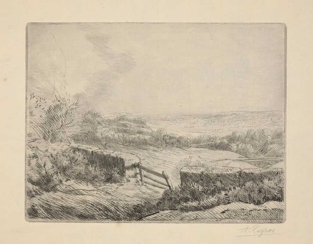 Lentree Du Champthe Meadow Gate by Alphonse Legros - Canvas Print