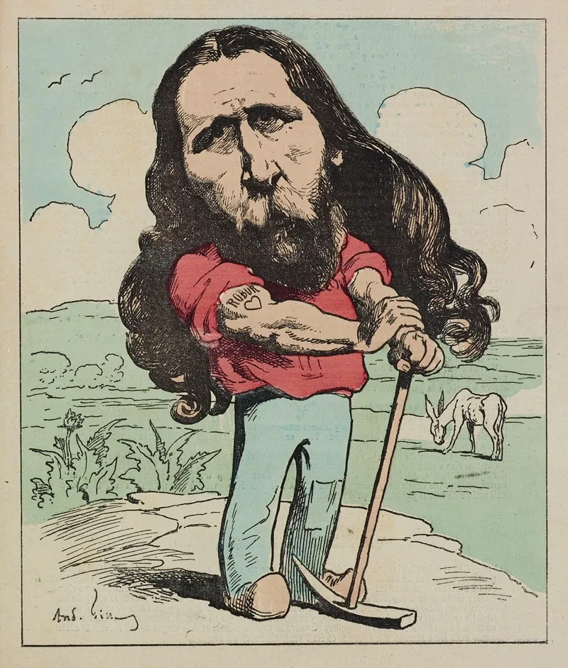 Leon Cladel by André Gill - Canvas Print