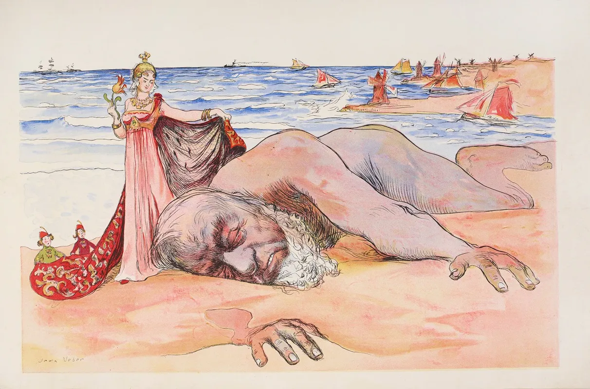 Lepave 2 by Jean Veber - Canvas Print