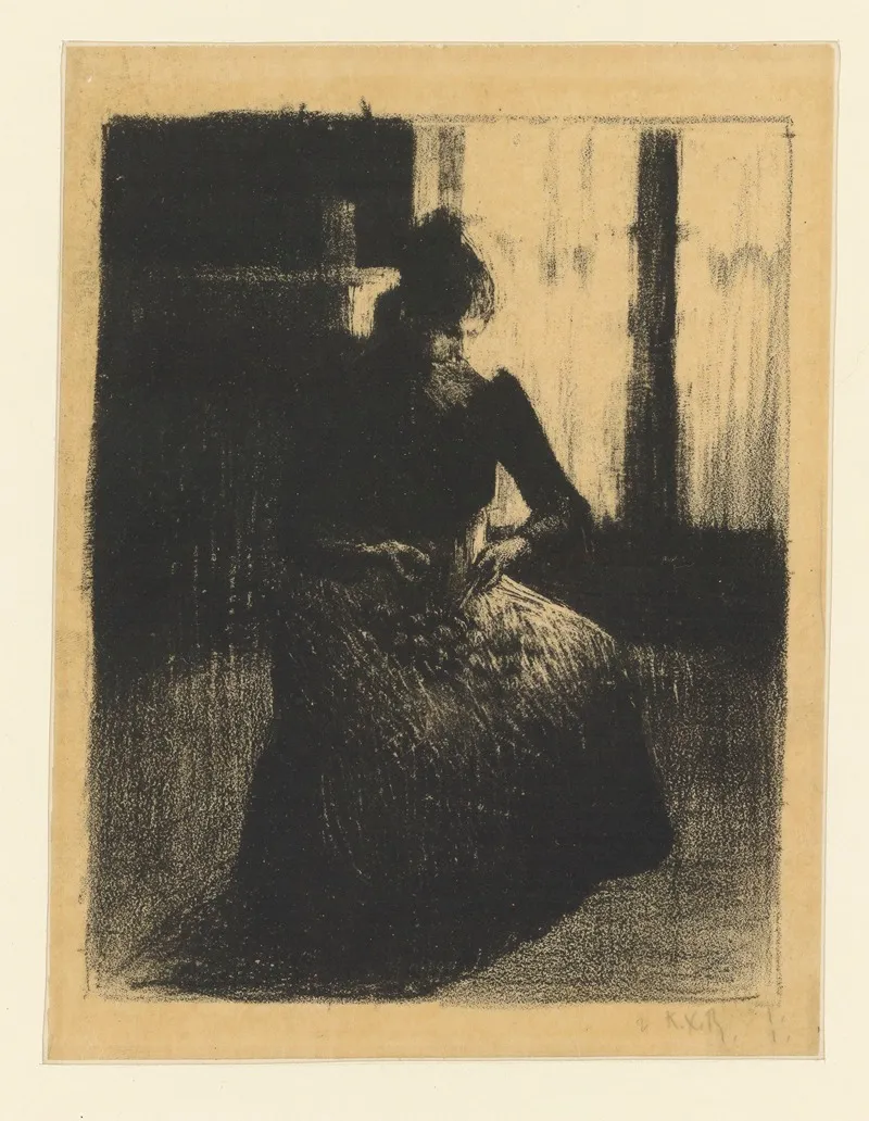 Leplucheuse by Ker-Xavier Roussel - Canvas Print