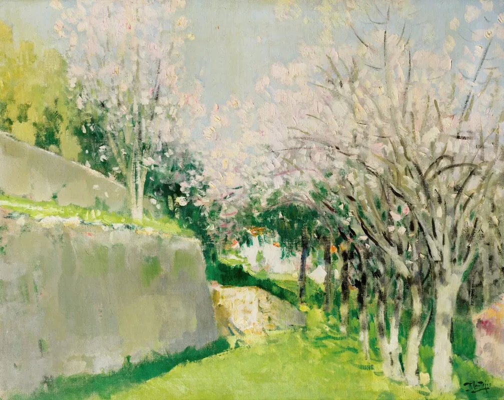 Les Amandiers Cap Ferrat by Pierre-Eugène Montézin - Canvas Print