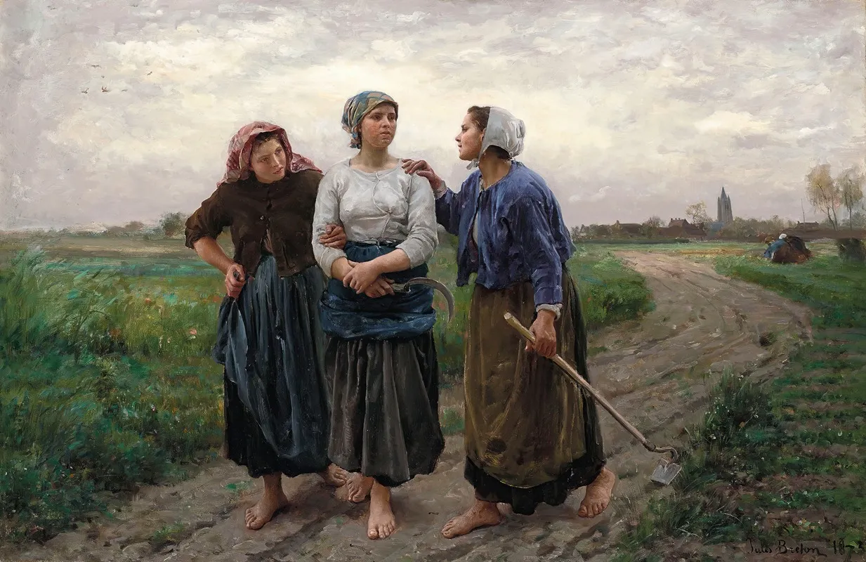 Les Amies by Jules Breton - Canvas Print