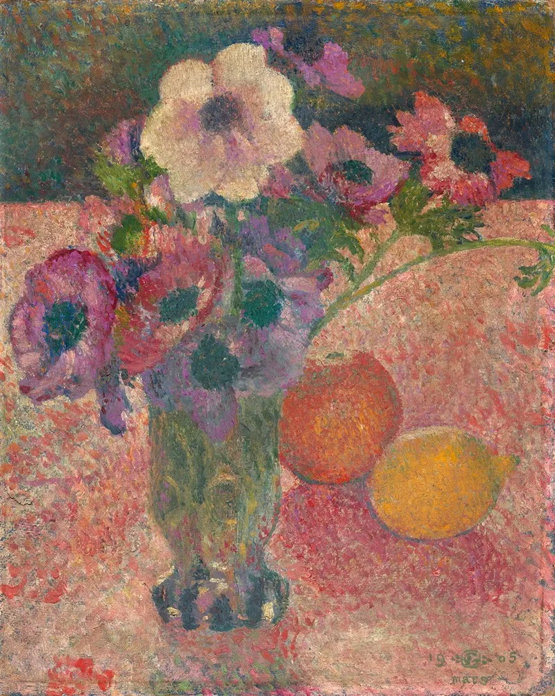 Les Anemones by Georges Lemmen - Canvas Print