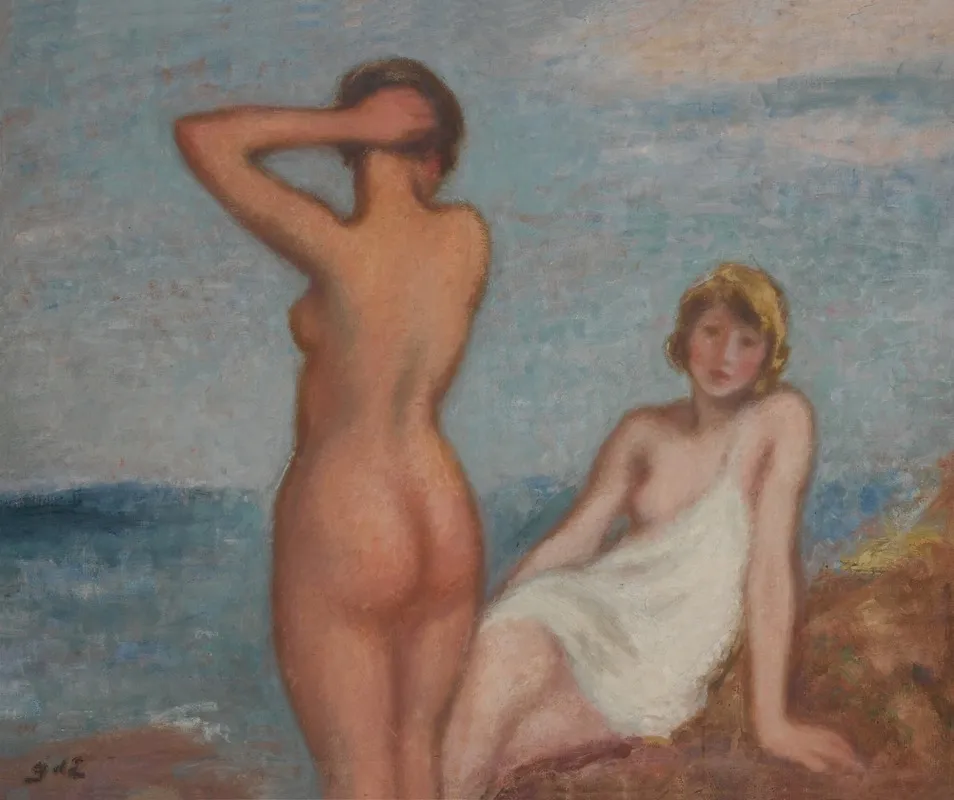 Les Baigneuses 8 by Georges d'Espagnat - Canvas Print