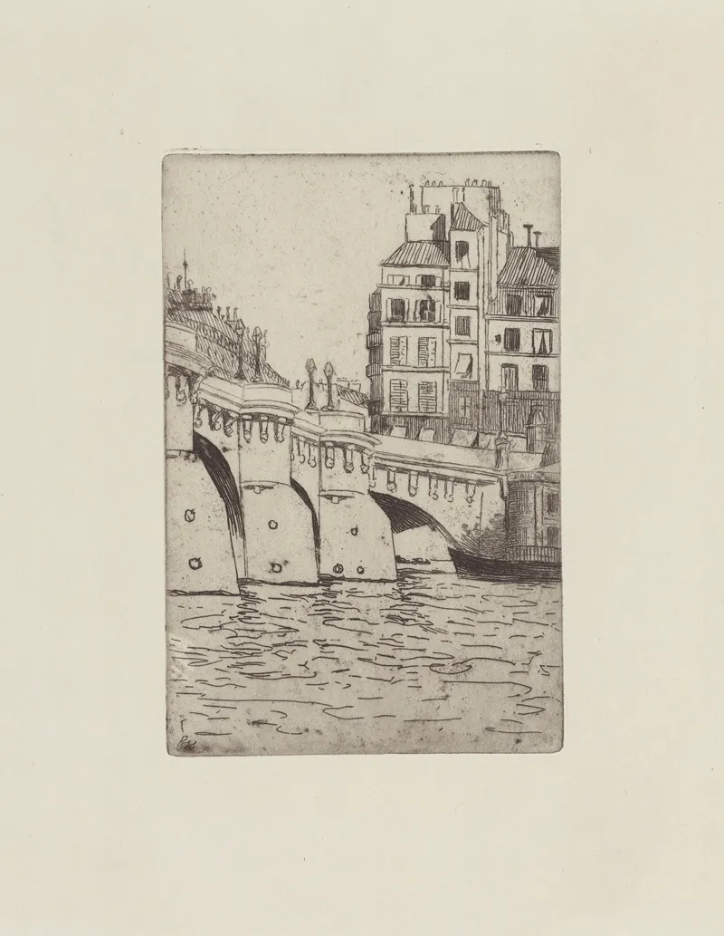 Les Bains Du Pont Neuf by Félix Vallotton - Canvas Print