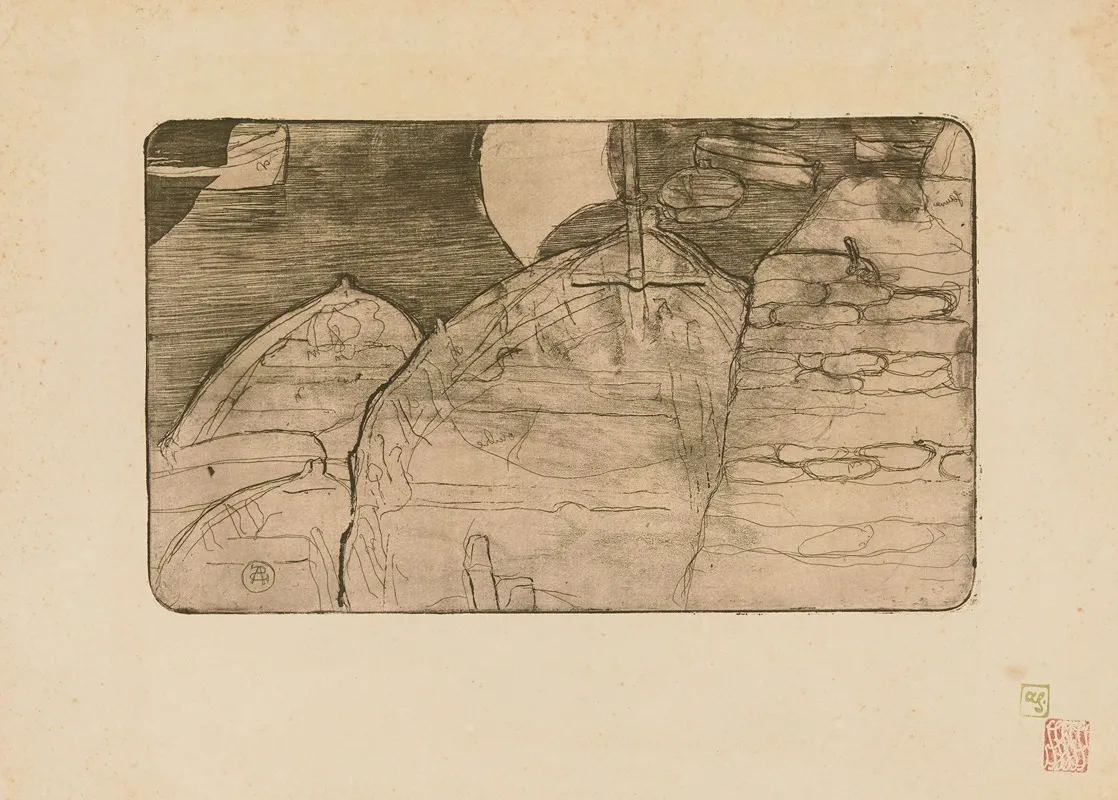 Les Bateaux 3 by Armand Seguin - Canvas Print