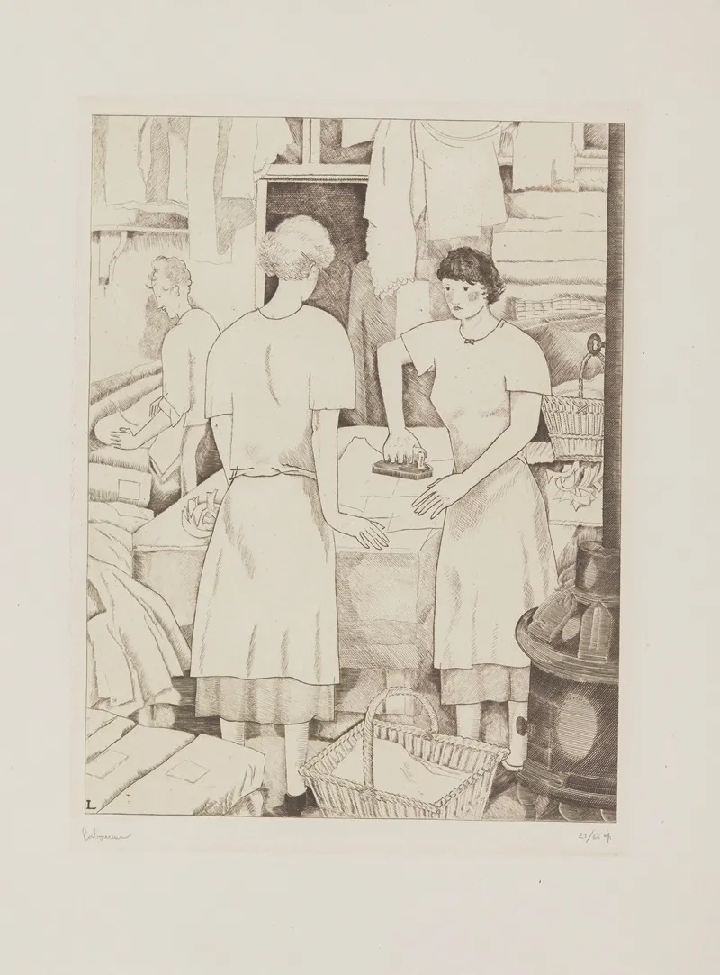Les Blanchisseuses 2 by Jean-Émile Laboureur - Canvas Print