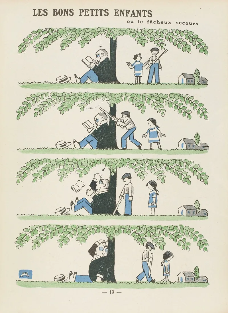 Les Bons Petits Enfants Ou Le Facheux Secours by André Hellé - Canvas Print