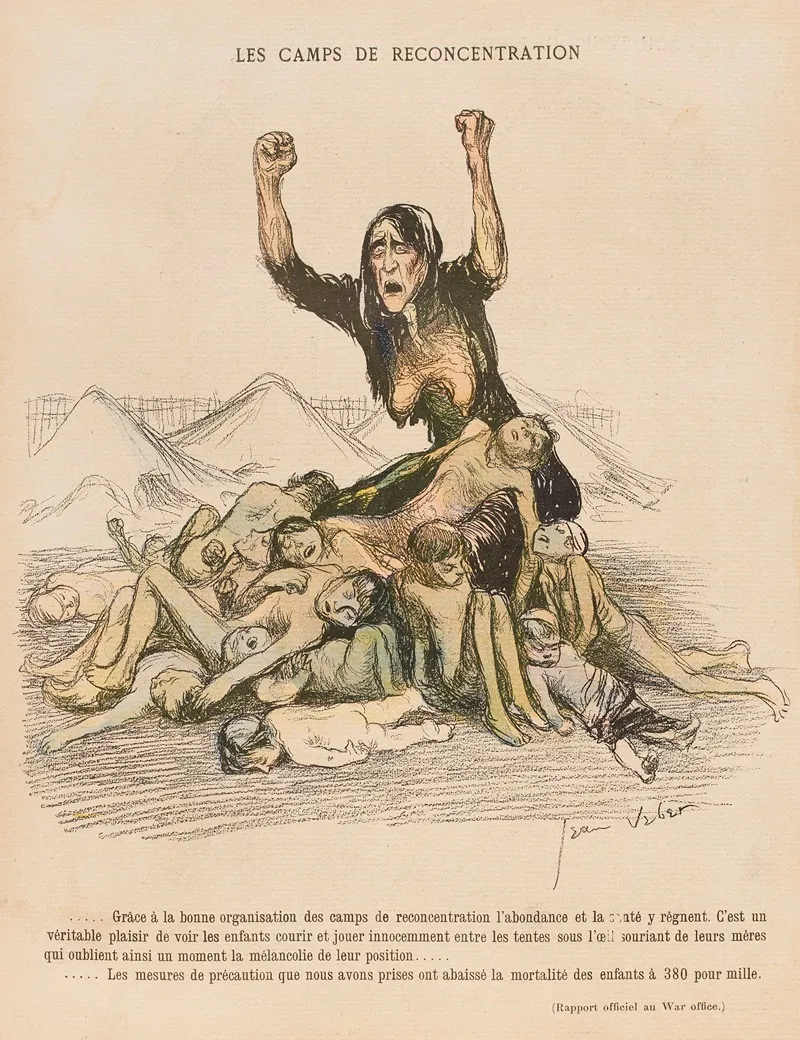 Les Camp De Reconcentration 2 by Jean Veber - Canvas Print