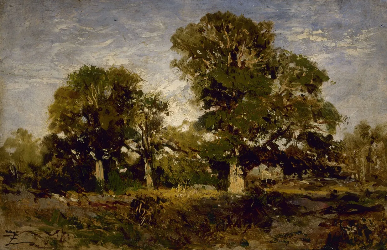 Les Chenes by Félix Ziem - Canvas Print