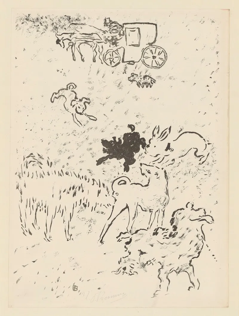 Les Chiens by Pierre Bonnard - Canvas Print