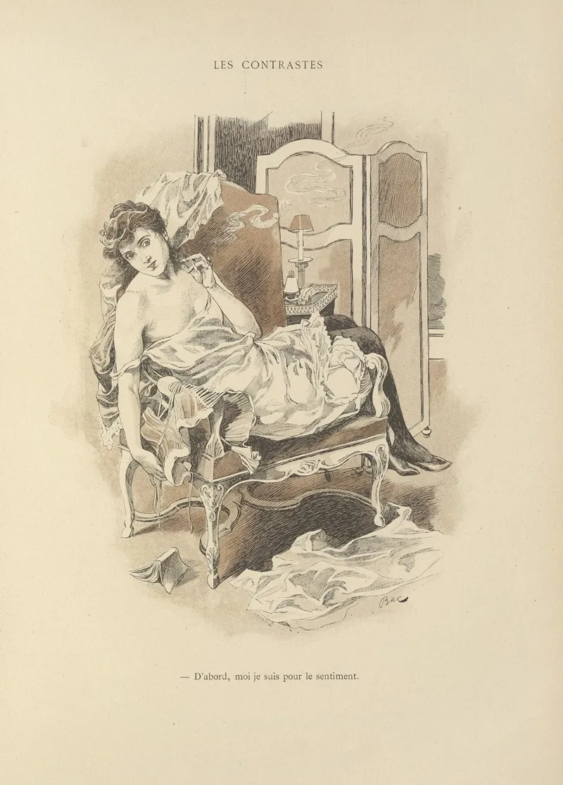 Les Contrastes by Ferdinand Bac - Canvas Print