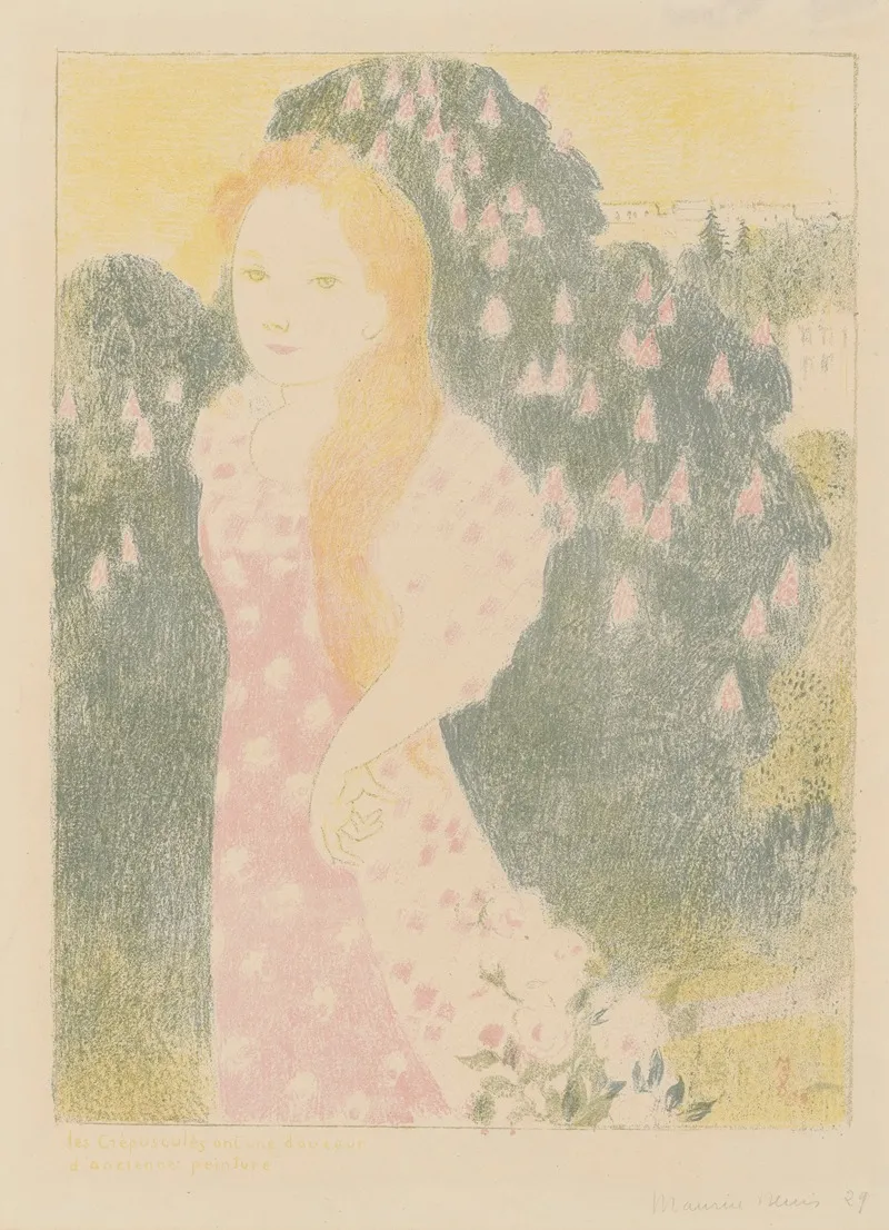 Les Crepuscules Ont Une Douceur Dancienne Peinture 3 by Maurice Denis - Canvas Print