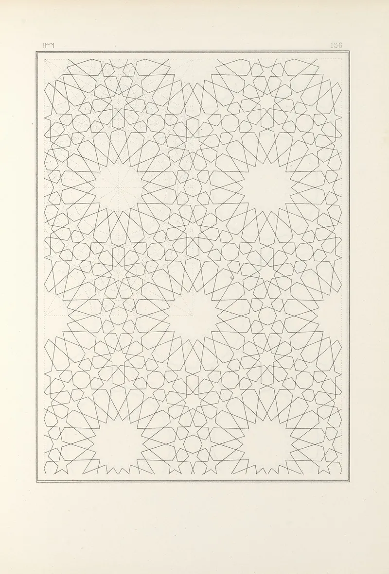Les Elements De Lart Arabe Pl 136 by Jules Bourgoin - Canvas Print