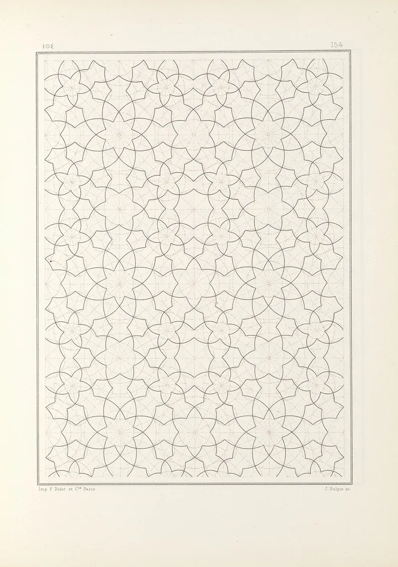 Les Elements De Lart Arabe Pl 154 by Jules Bourgoin - Canvas Print