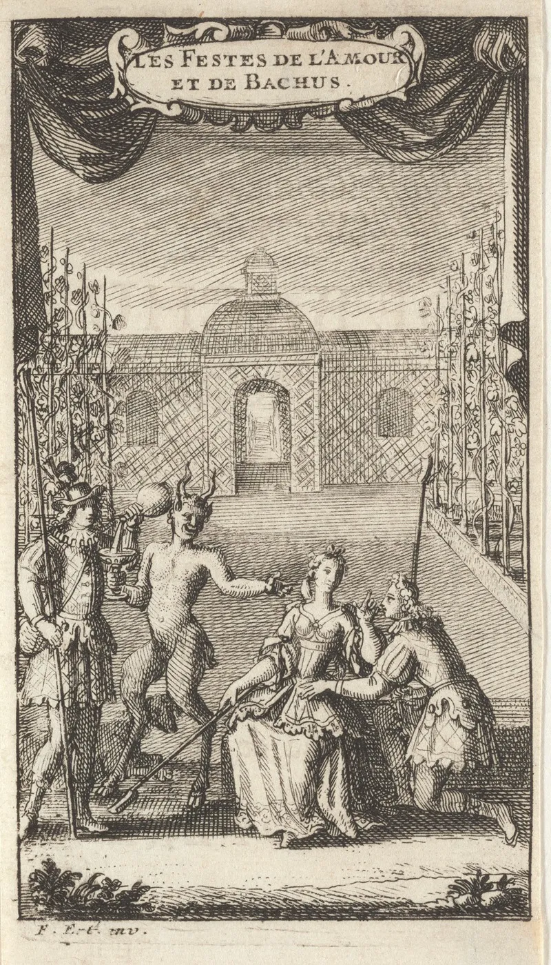Les Festes De Lamour Et De Bachus by Franz Ertinger - Canvas Print