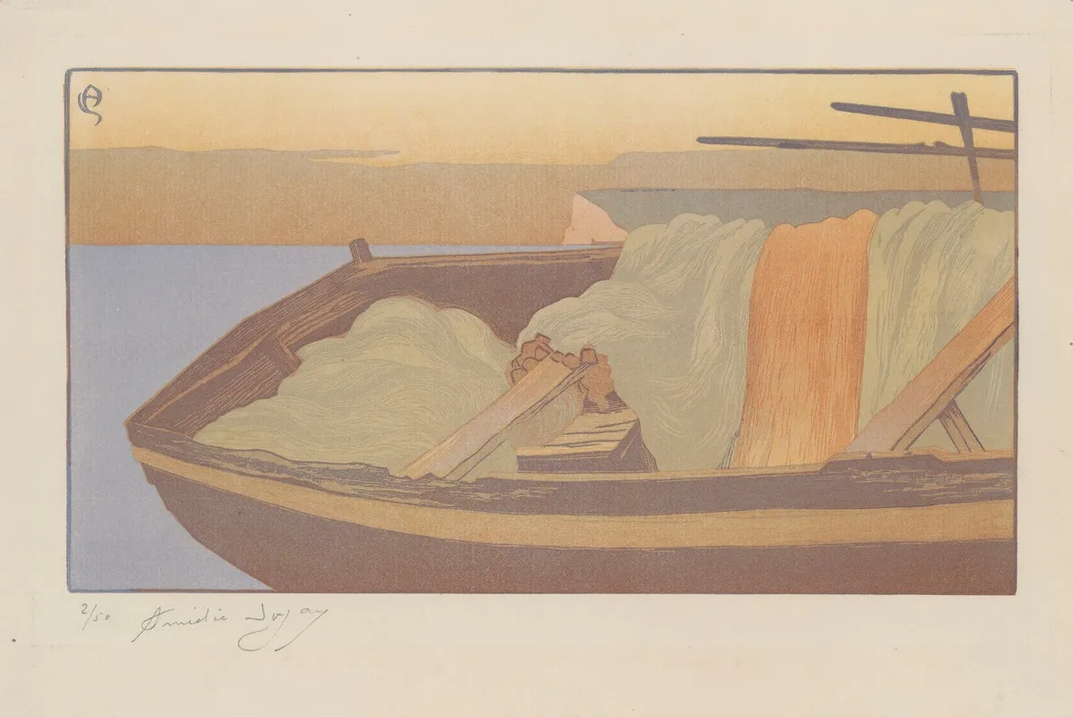 Les Filets Yport by Amédée Joyau - Canvas Print